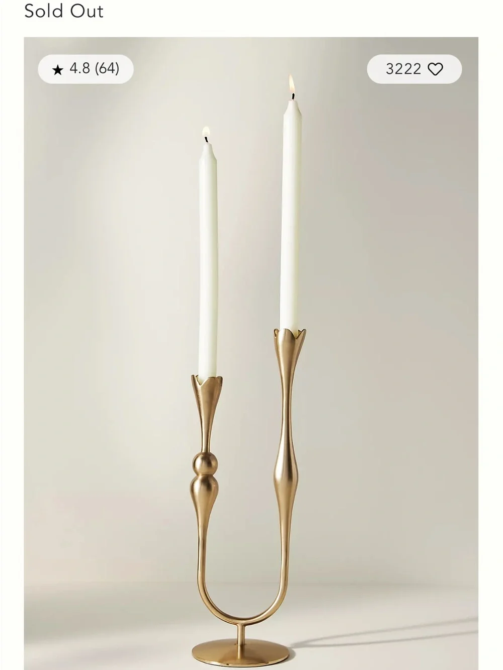 Anthropologie Marizia Taper Candleholder